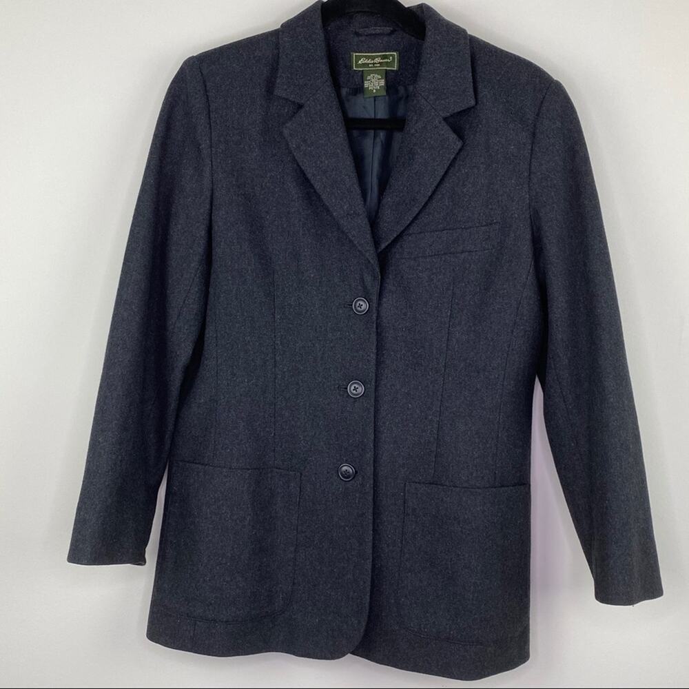 Eddie Bauer Women's Three Button Blazer Size S Wool Career